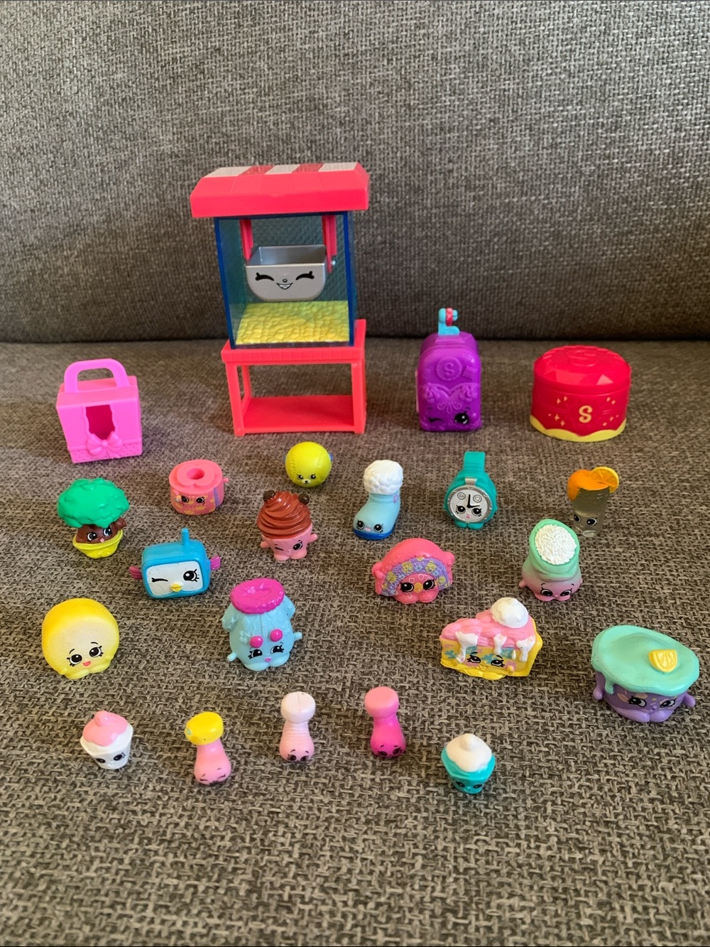 Assortment of Shopkins Mini Collectible Toy Figures and Accessories
